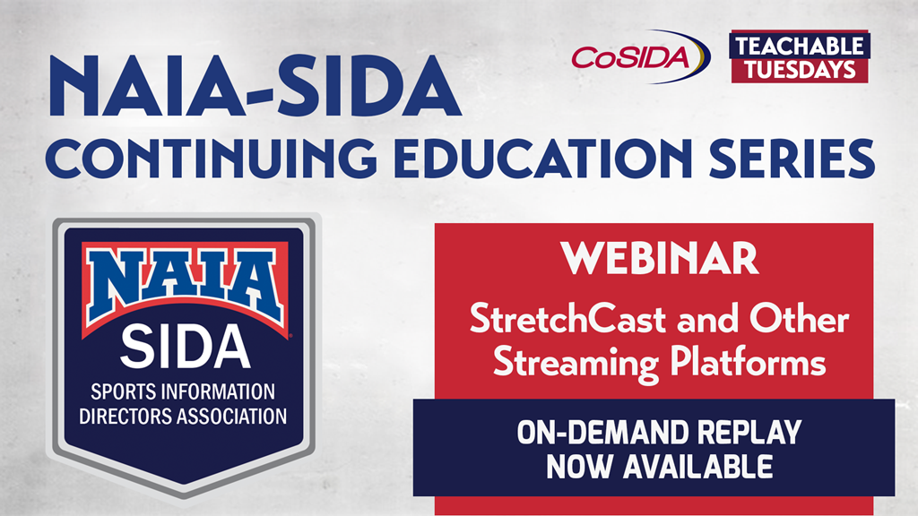 ON-DEMAND: NAIA-SIDA Continuing Education Webinar – StretchCast and Other Streaming Platforms
